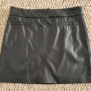 RW&Co Classic Black Faux Leather Skirt Size 14